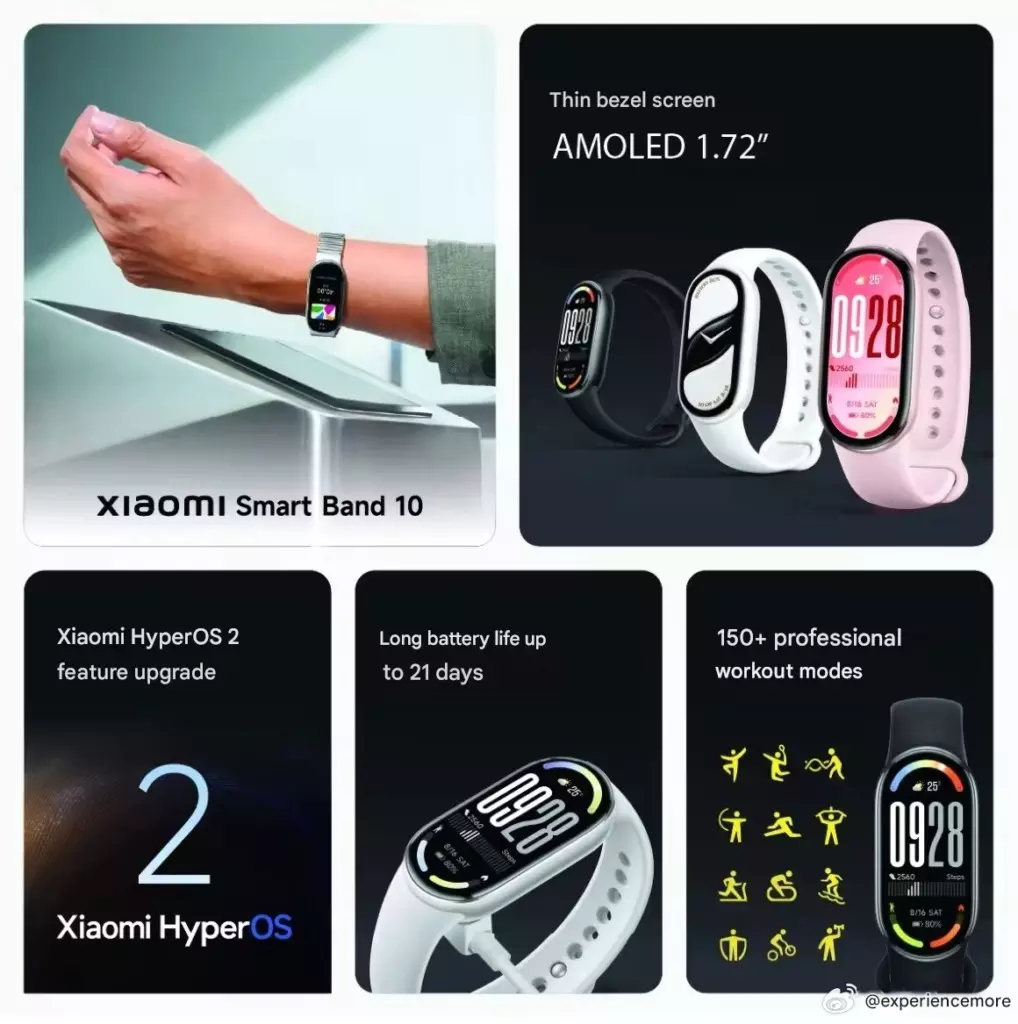 Xiaomi Smart Band 10 Amoled A Prova Dagua Original