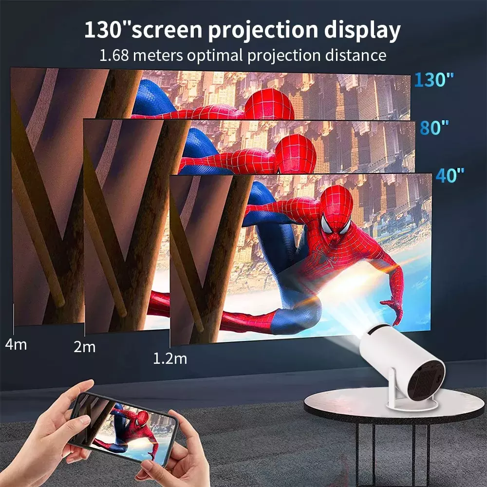 Projetor HY300 Portátil Ultra HD 110v/220v