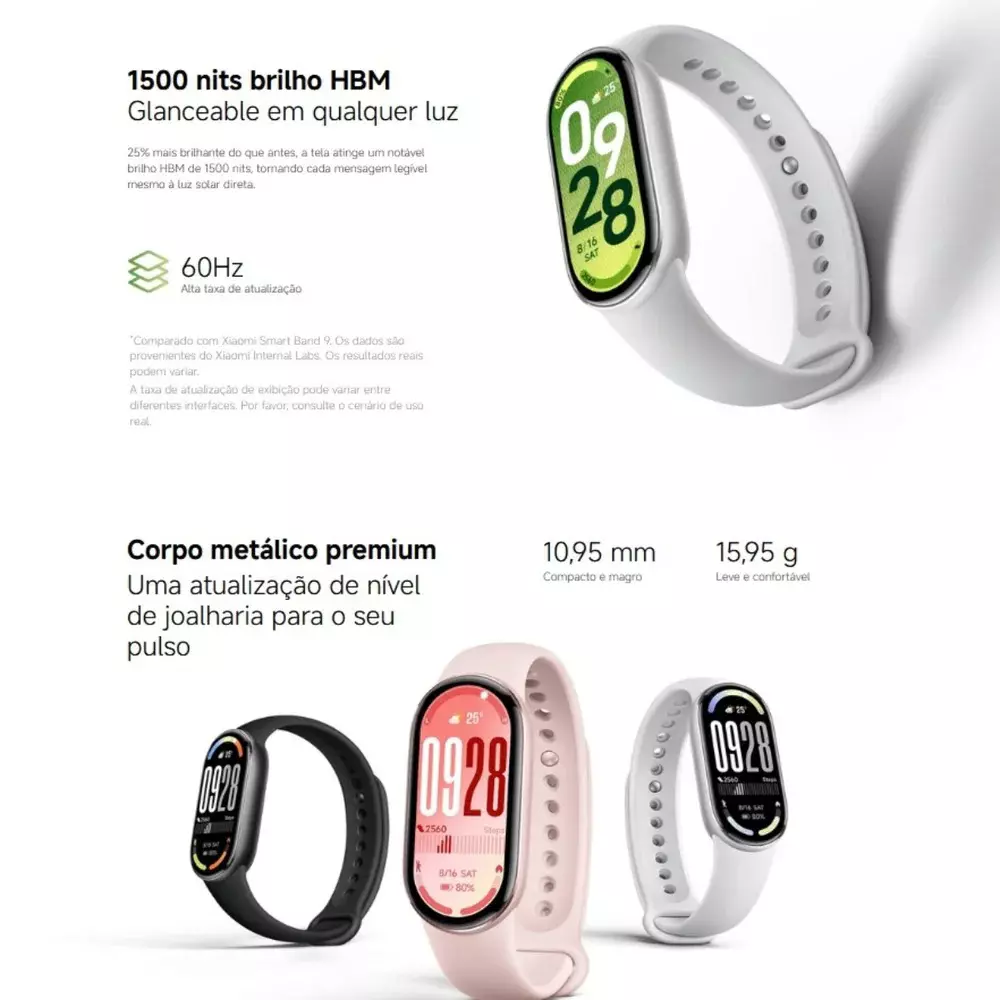 Xiaomi Smart Band 10 Amoled A Prova Dagua Original