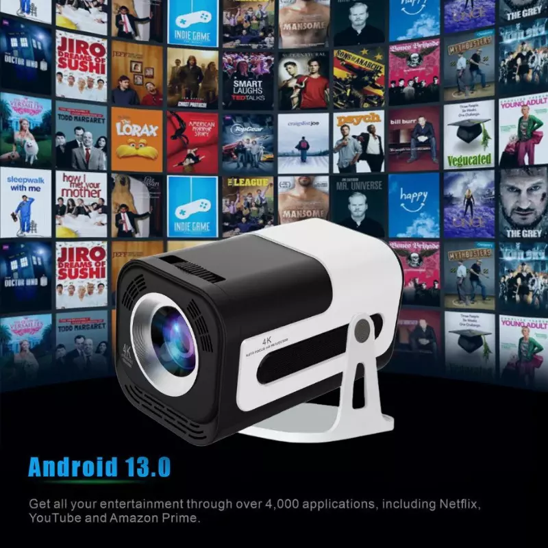 Projetor JY320 Android 13 Portátil 4K HD 110v/220v