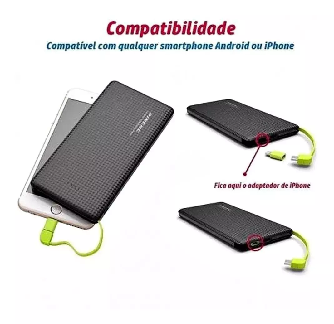 Carregador Portátil Power Bank 10.000mah Universal